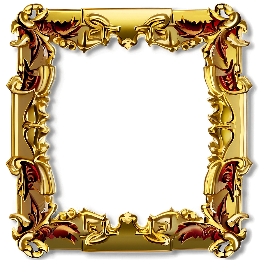 Elegant Gold Border Png 04292024