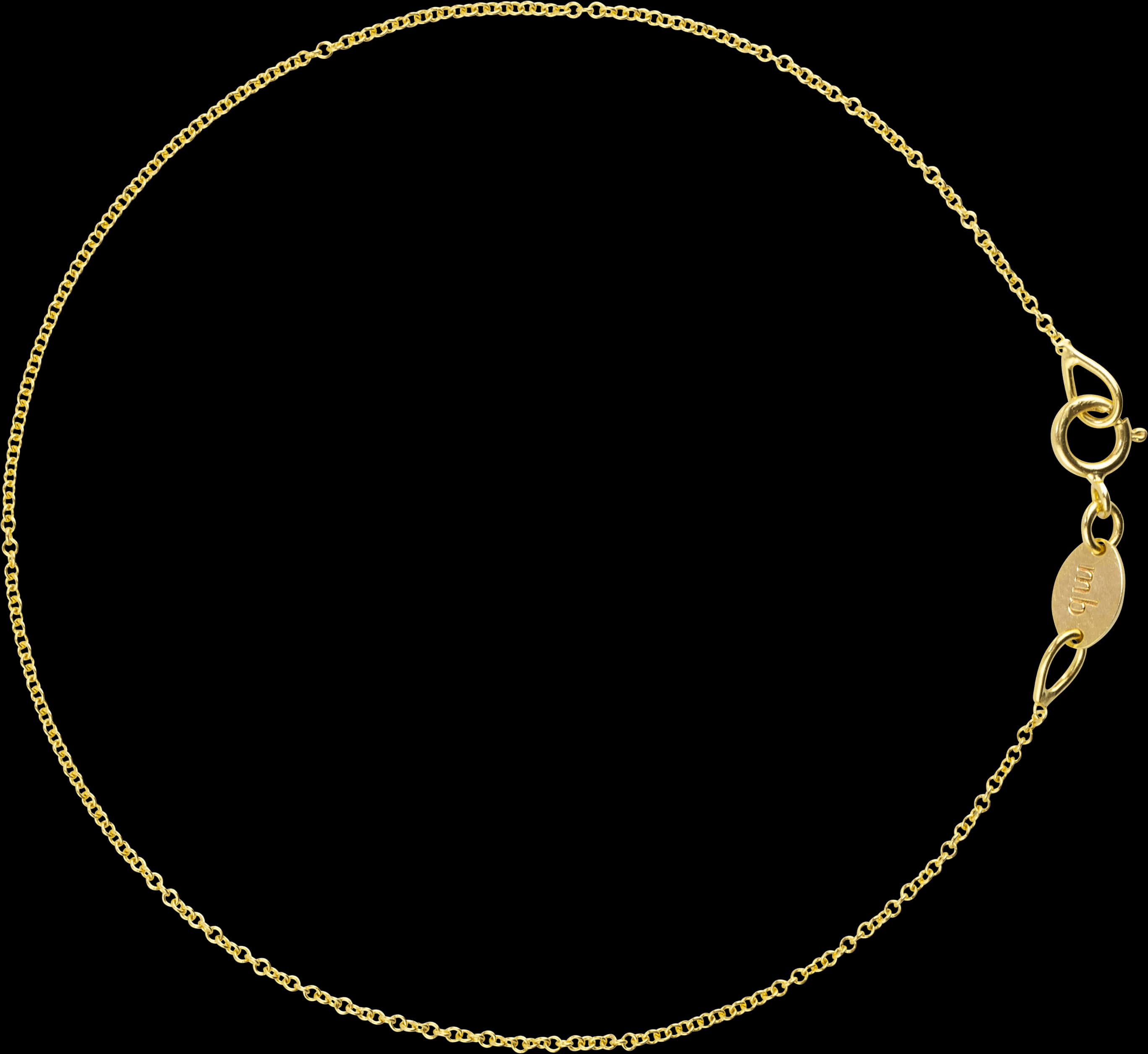 Elegant Gold Chain Black Background