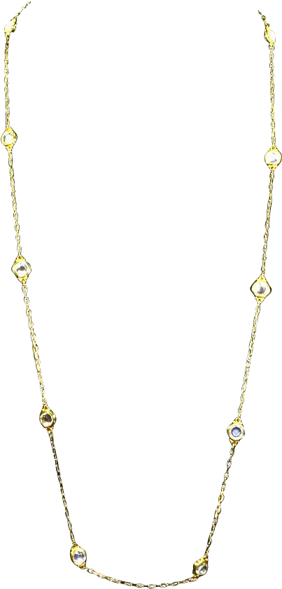 Elegant Gold Chain Necklacewith Gemstones.png