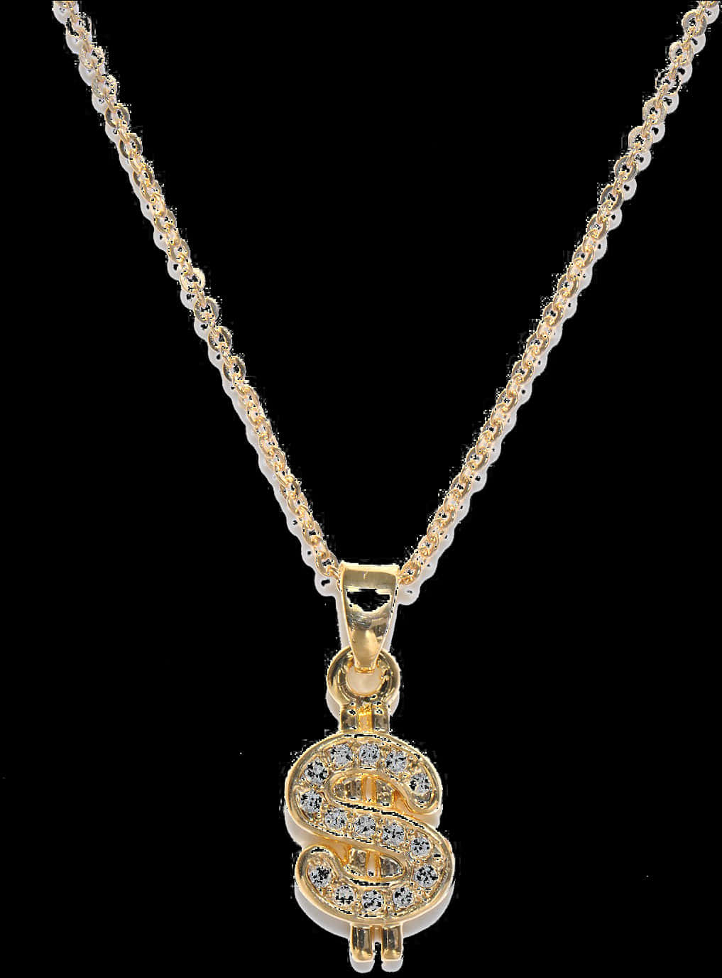 Elegant Gold Chainwith Diamond Pendant