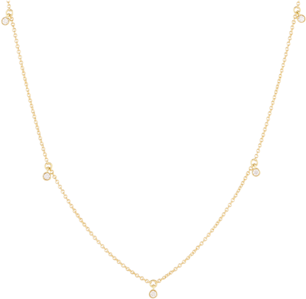 Elegant Gold Chainwith Diamond Pendants