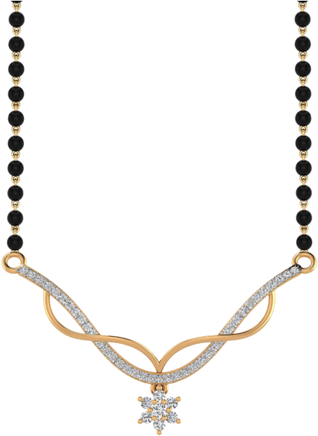 Elegant Gold Diamond Mangalsutra Design