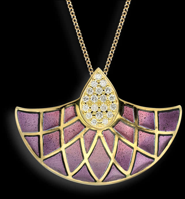 Elegant Gold Diamond Pendant Design