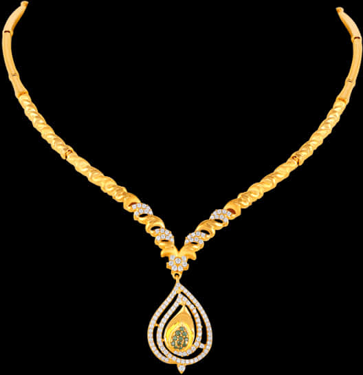 Elegant Gold Diamond Pendant Necklace