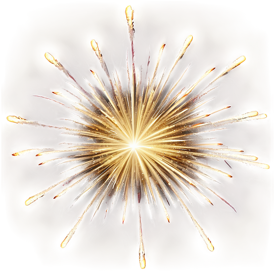 Elegant Gold Fireworks Explosion Png Shc