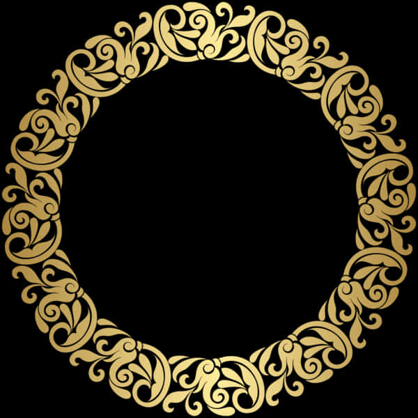 Elegant Gold Floral Frame