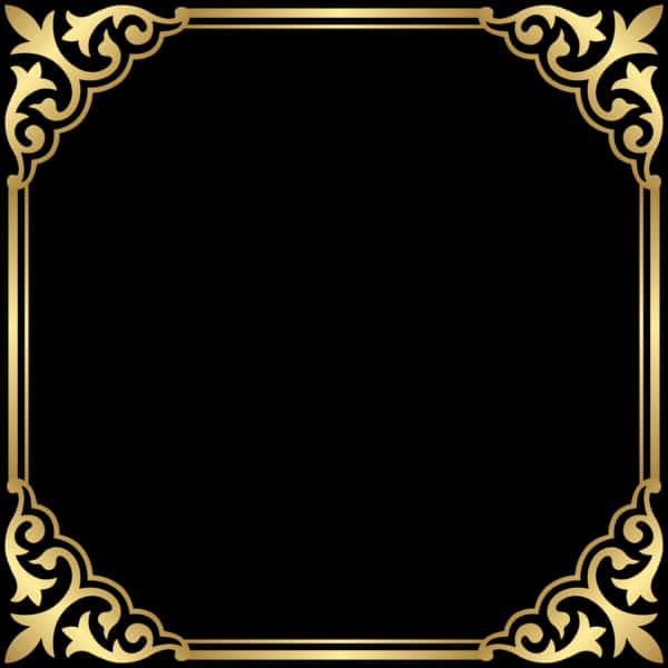 Elegant Gold Floral Frame