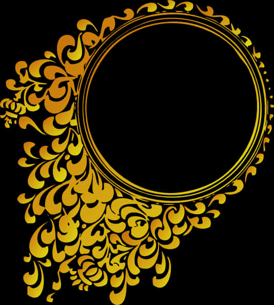 Elegant Gold Floral Frame