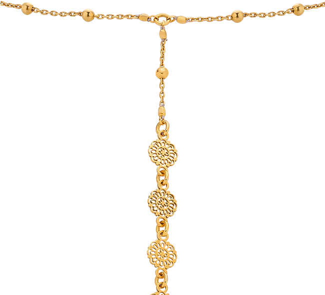 Elegant Gold Floral Necklace Chain