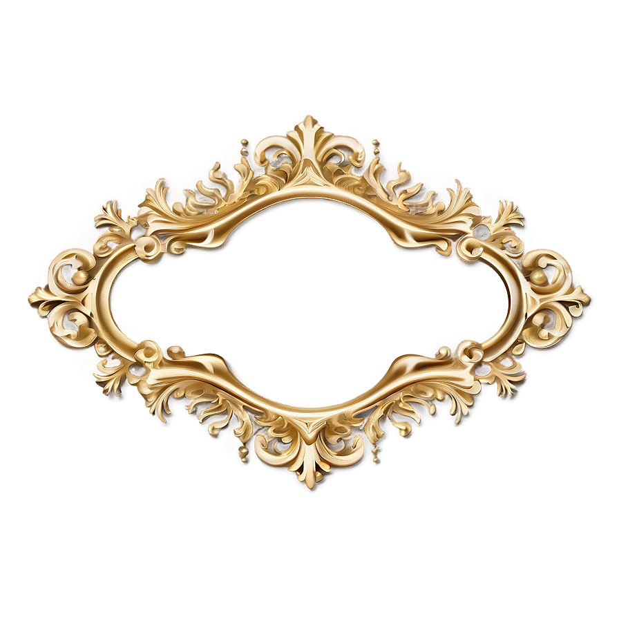 Elegant Gold Frame Png 05252024