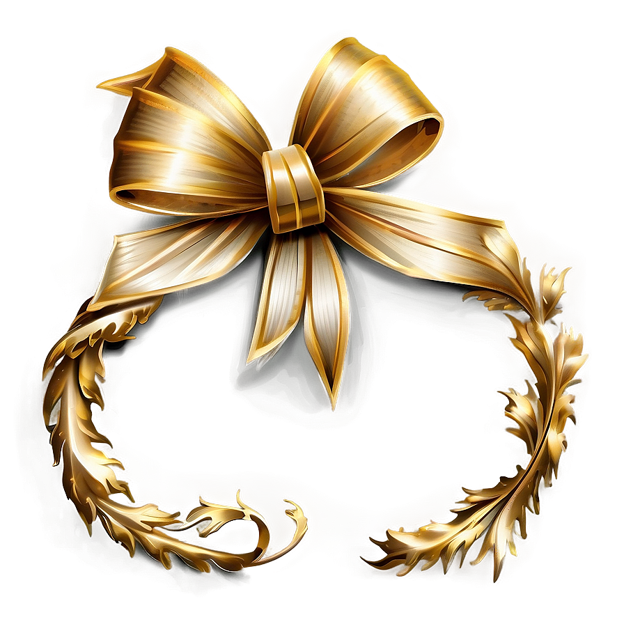 Elegant Gold Holiday Decoration Png Fls