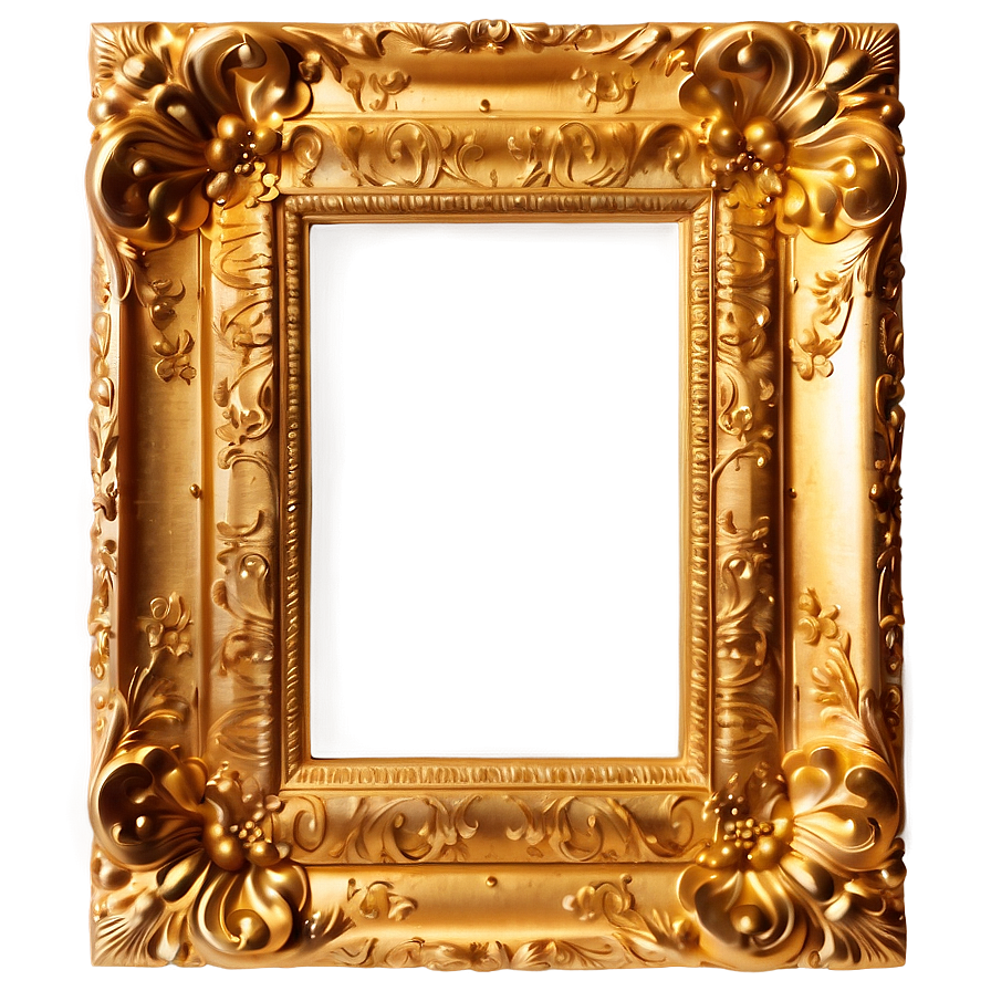 Elegant Gold Picture Frame Png Meu