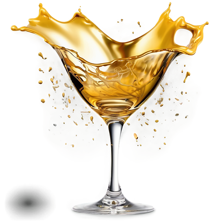 Elegant Gold Wine Splash Png 06282024