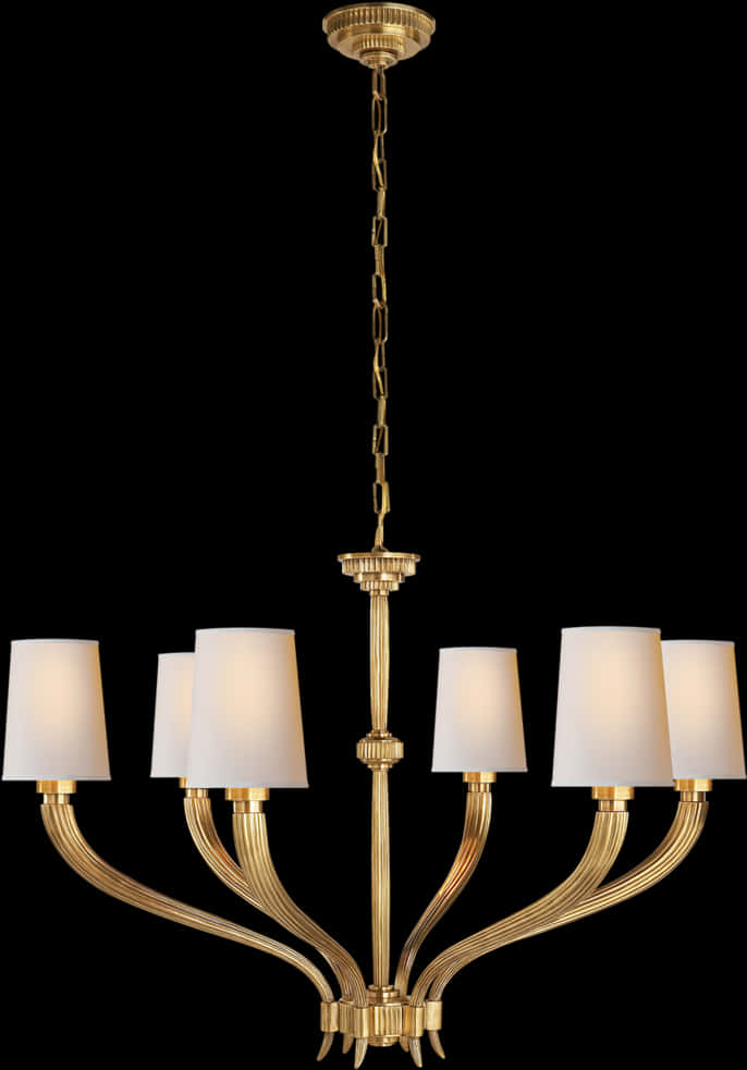 Elegant Golden Chandelierwith Shades.jpg