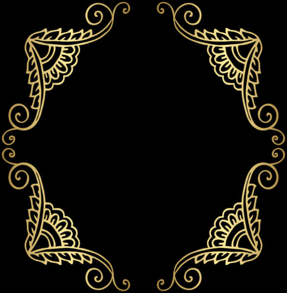 Elegant Golden Corner Designs