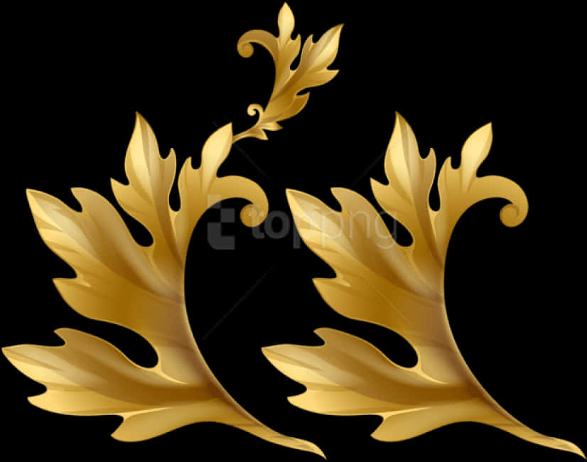 Elegant Golden Floral Design