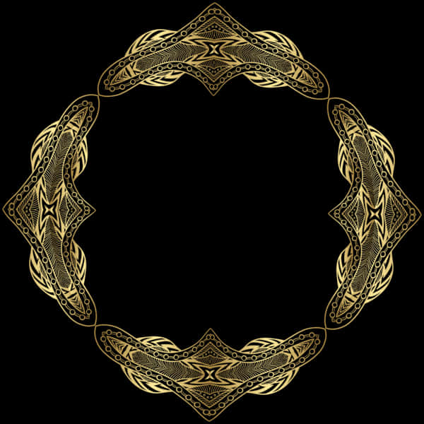 Elegant Golden Floral Frame