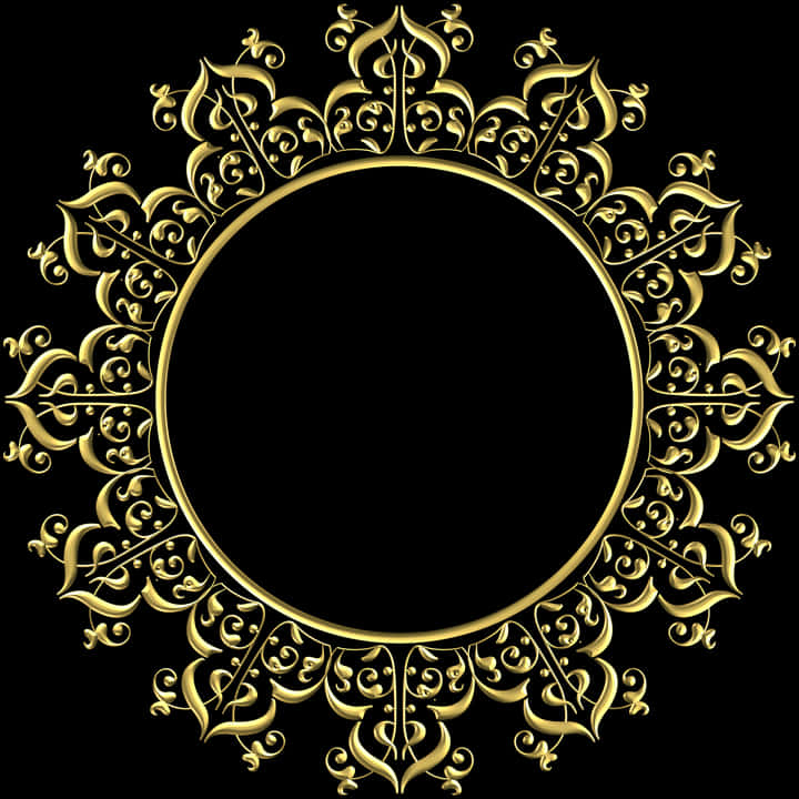 Elegant Golden Floral Frame