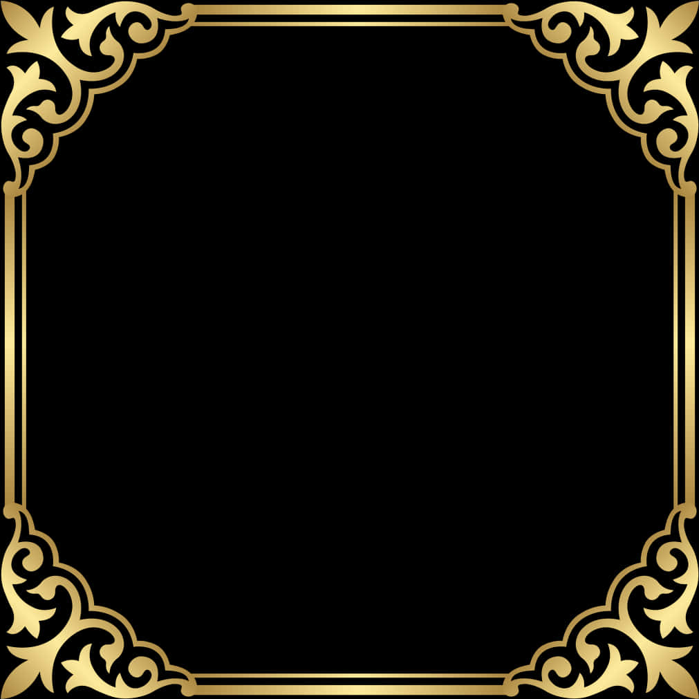 Elegant Golden Floral Frame