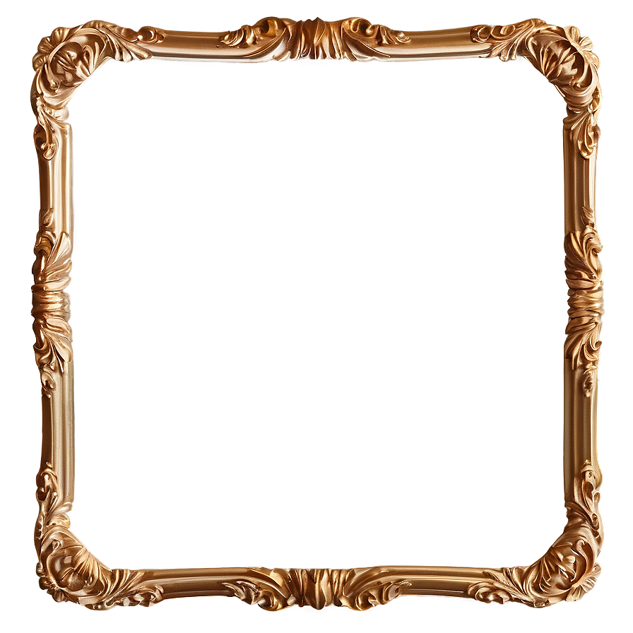 Elegant Golden Frame Png 05252024