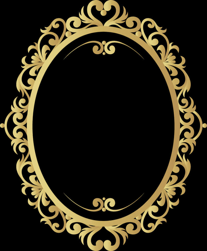 Elegant Golden Oval Frame