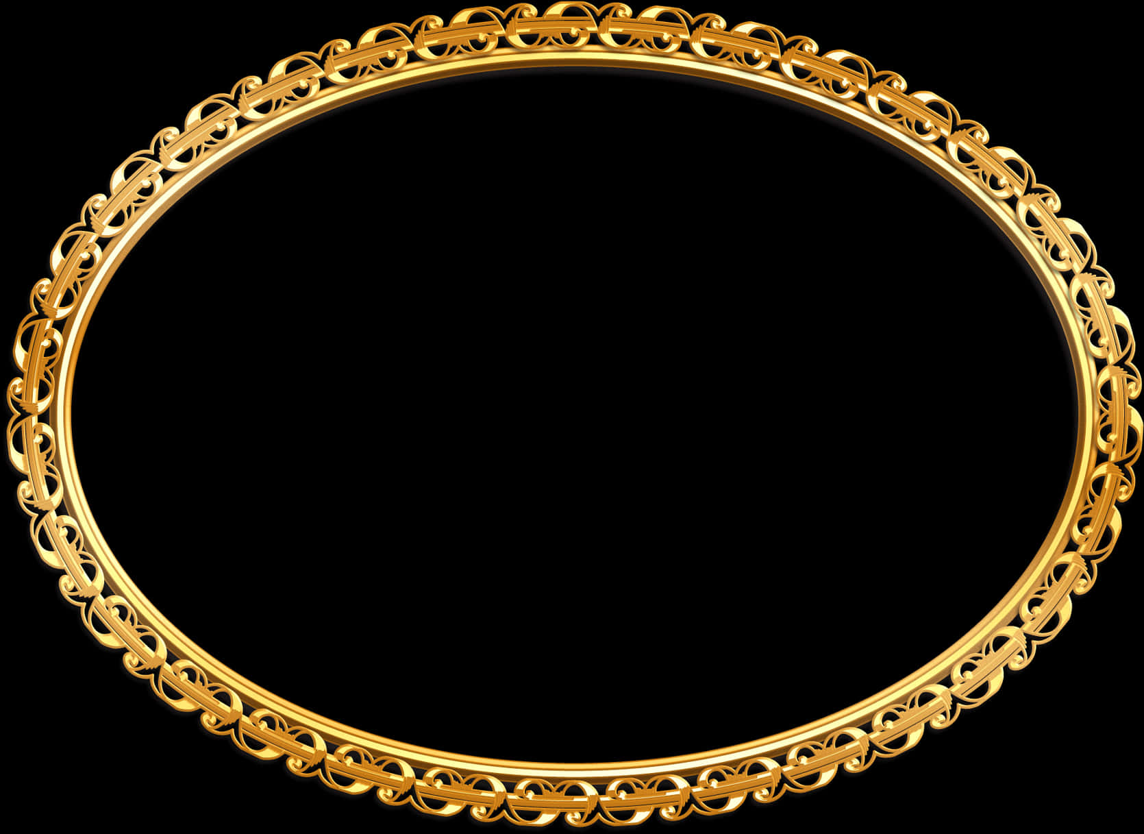 Elegant Golden Oval Frame