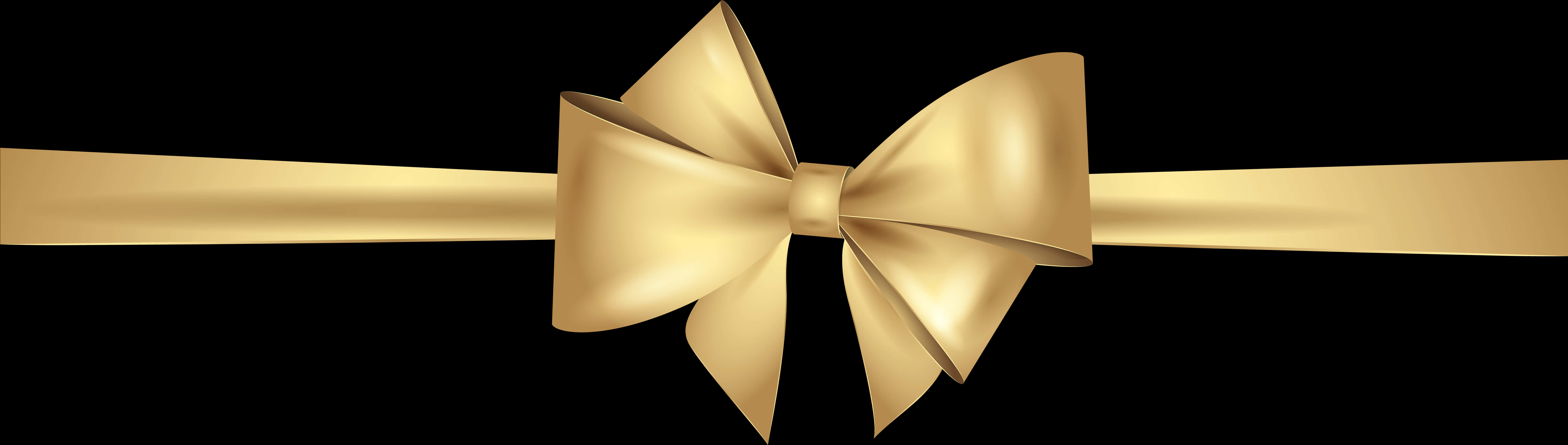 Elegant Golden Ribbon Bow