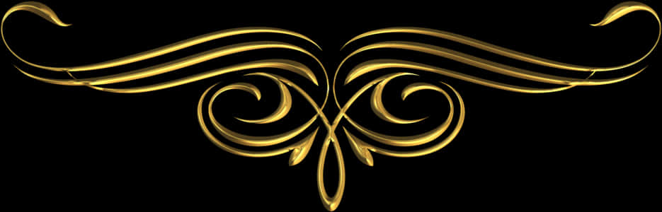 Elegant Golden Swirl Decoration