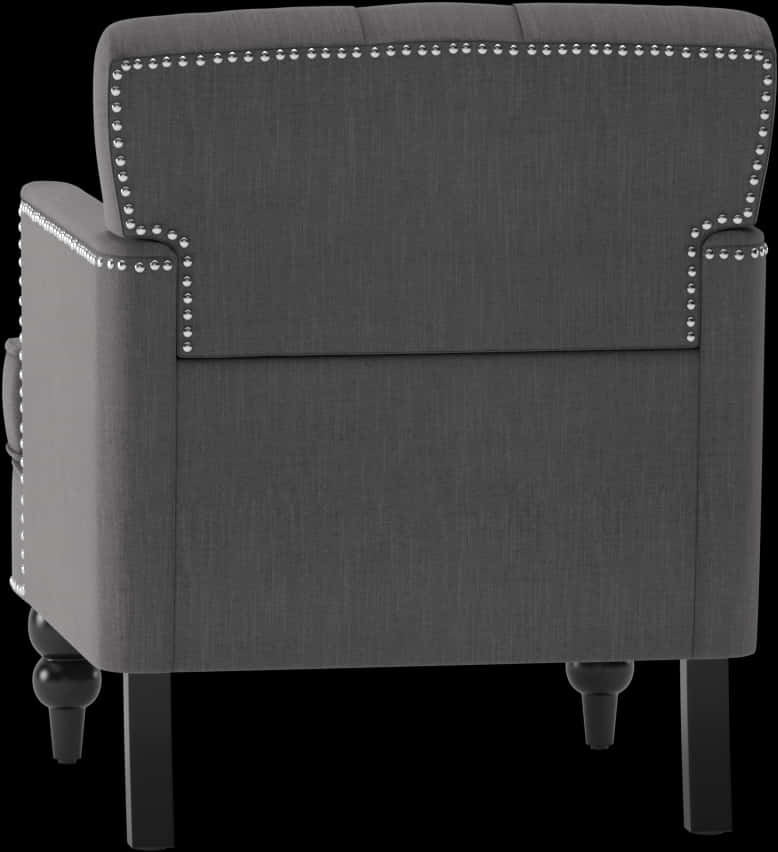 Elegant Gray Accent Chairwith Nailhead Trim