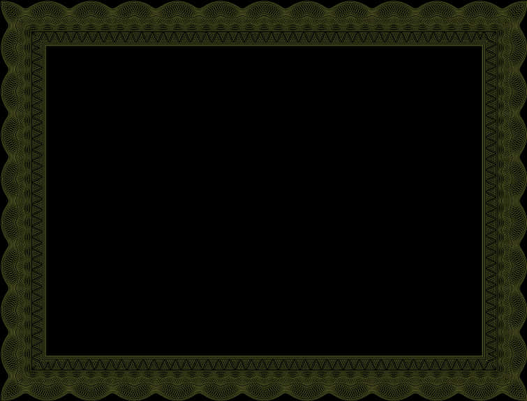 Elegant Green Certificate Border