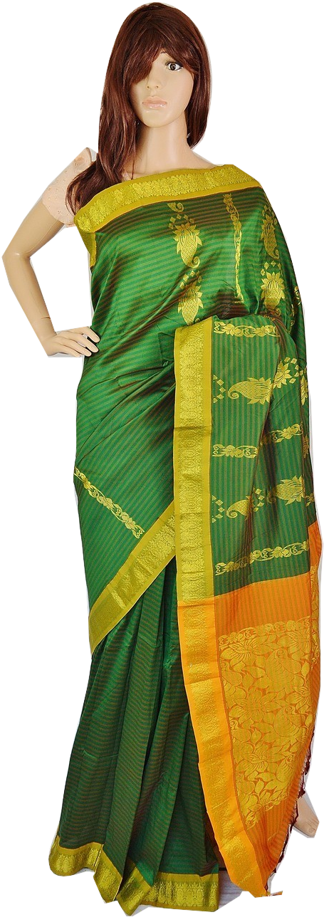 Elegant Green Saree Mannequin