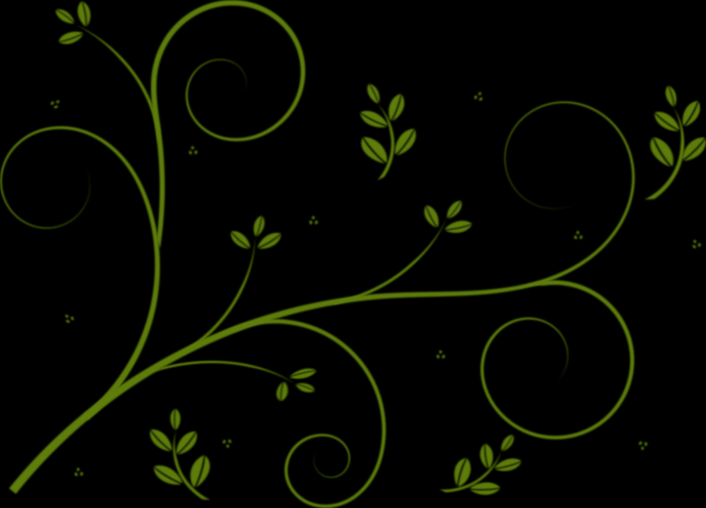 Elegant Green Vine Pattern