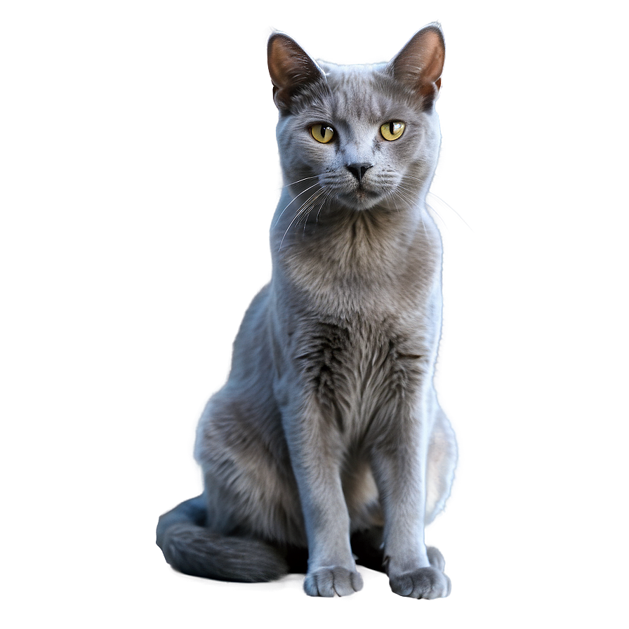 Elegant Grey Cat Png 06252024