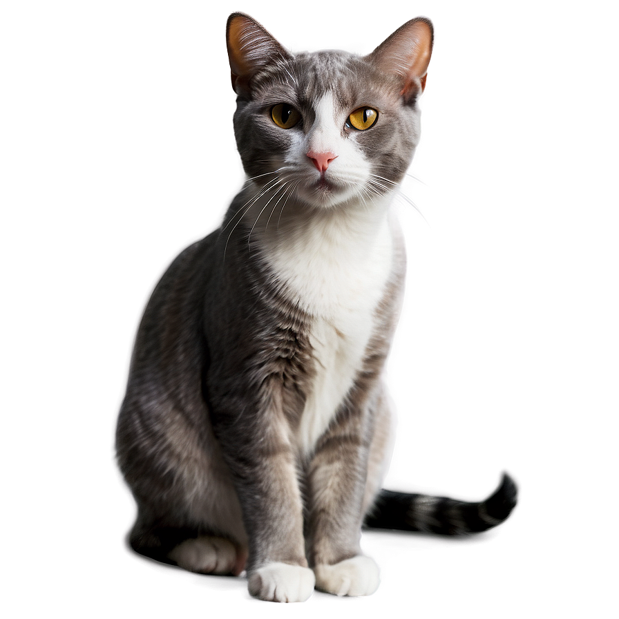 Elegant Grey Cat Png Lhy