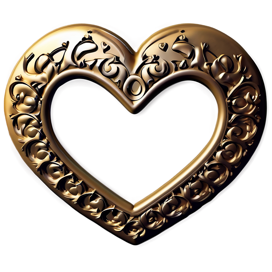 Elegant Heart Border Png Bhh92