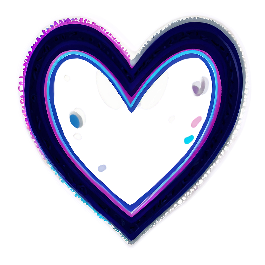 Elegant Heart Doodle Png 94