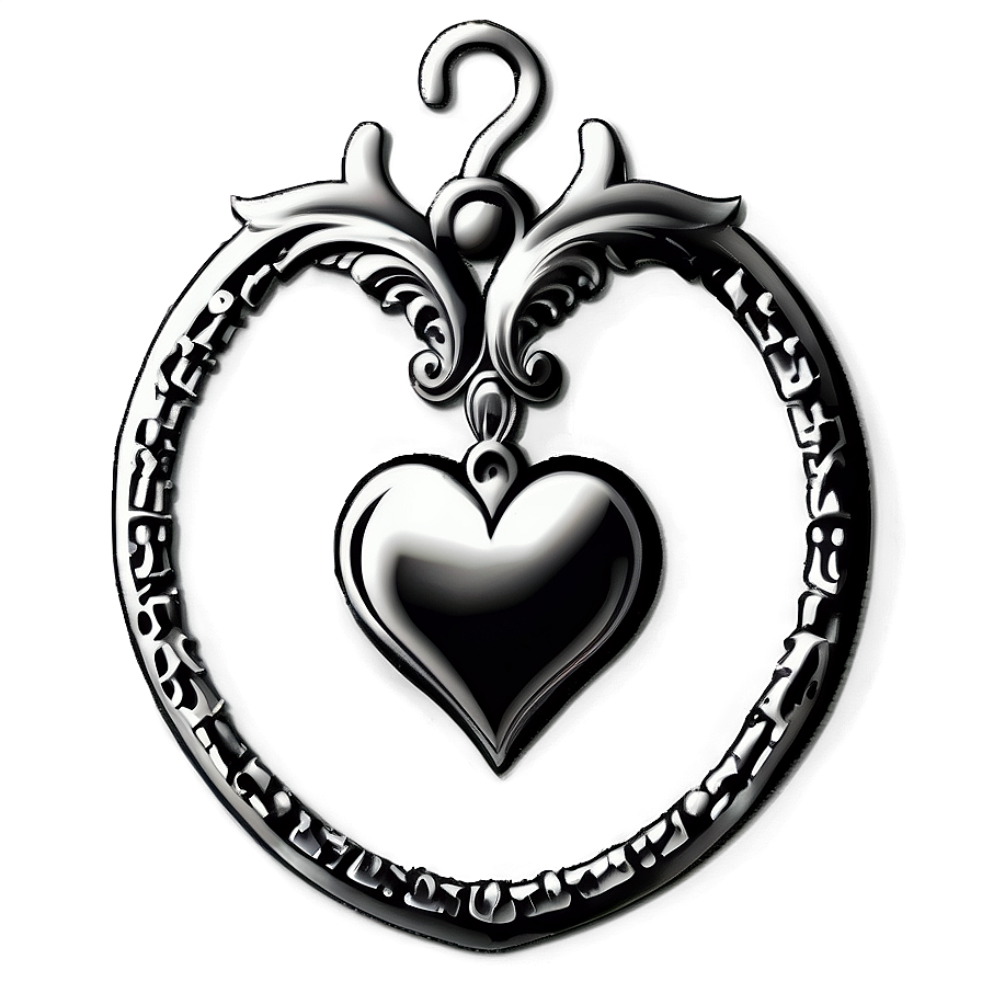 Elegant Heart Ornament Png Aim19