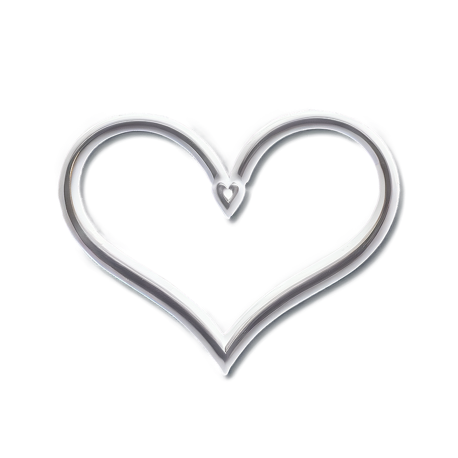 Elegant Heart Outline Png Rli53