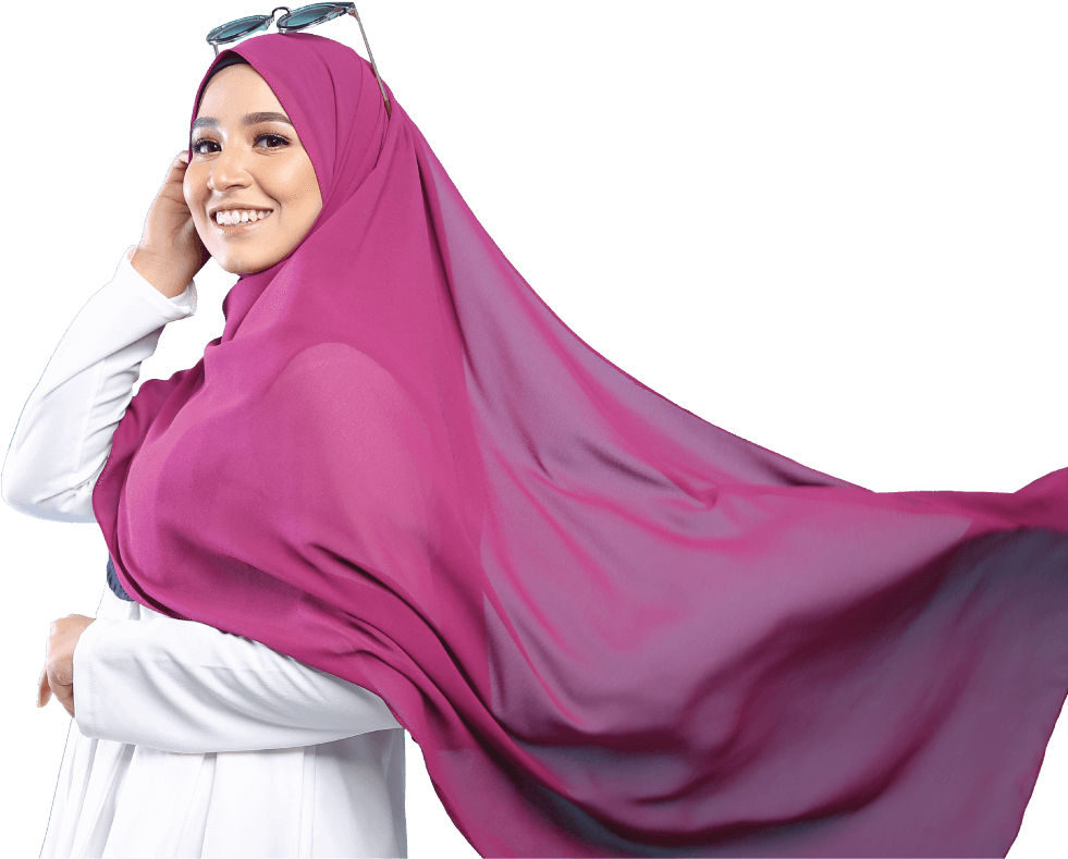 Elegant Hijab Flowing Fabric