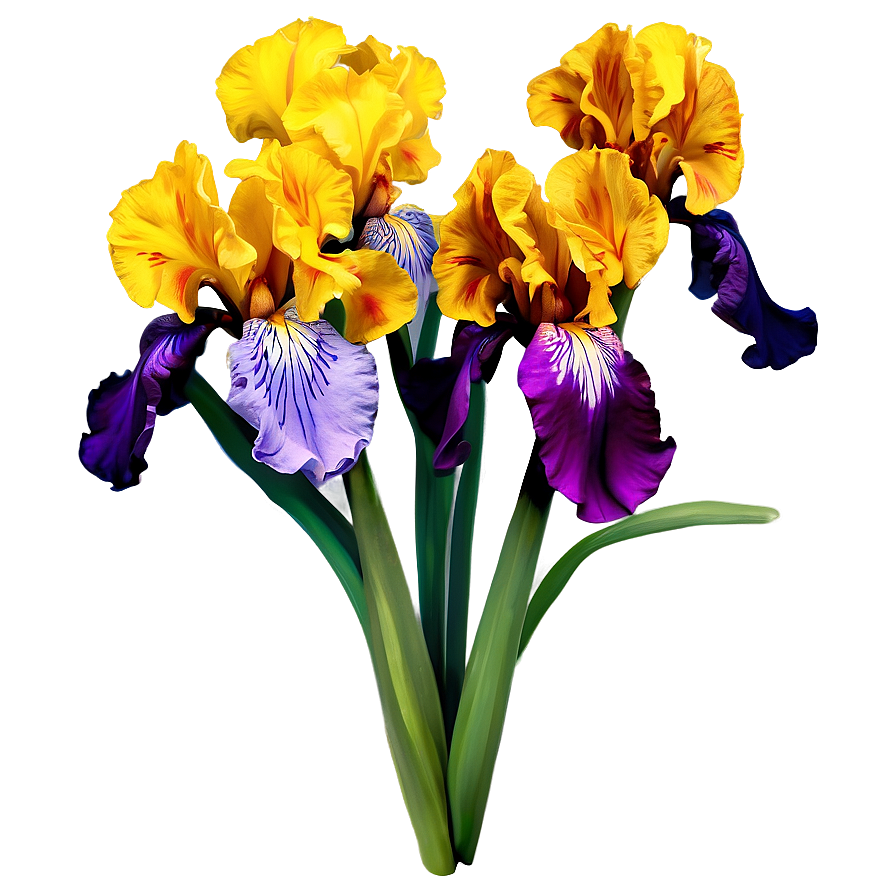 Elegant Iris Bouquet Png 06122024