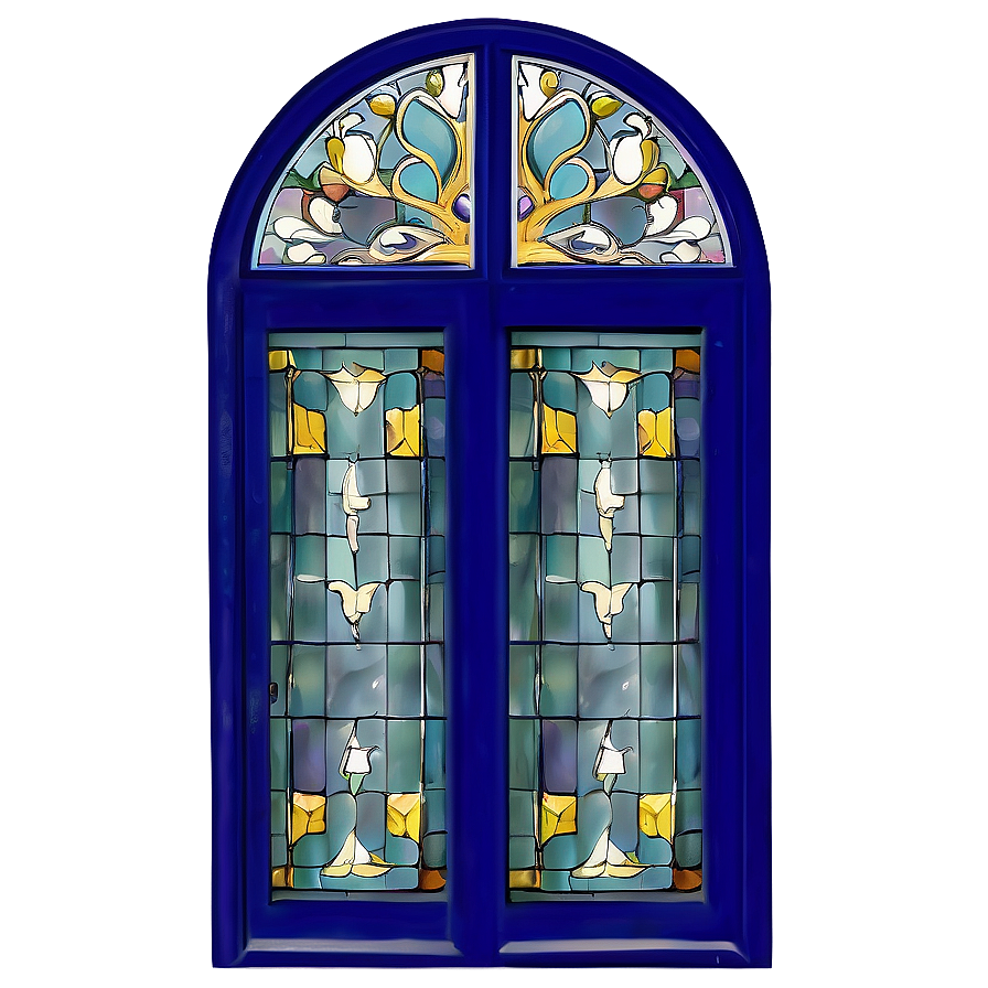 Elegant Leaded Glass Door Png Vvh