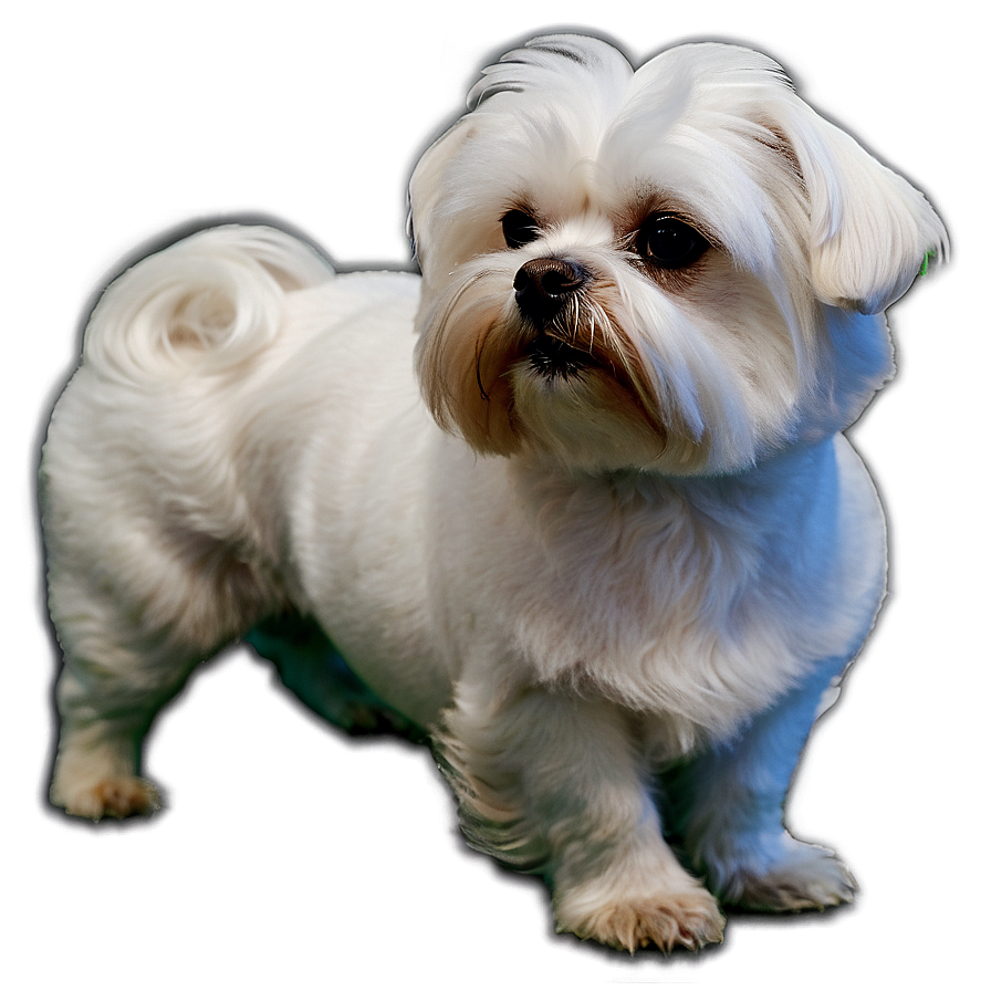 Elegant Maltese Show Dog Png Pkw17