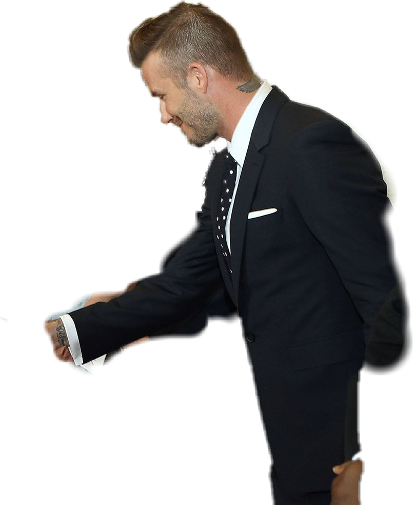 Elegant Man Adjusting Cufflink