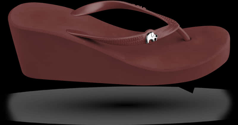 Elegant Maroon Wedge Chappal