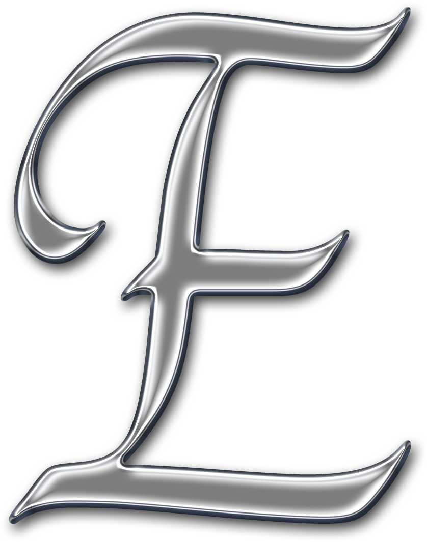 Elegant Metallic Letter E