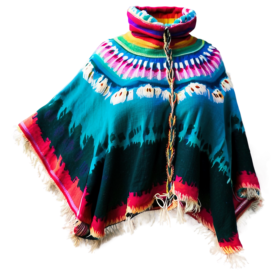 Elegant Mexican Poncho Design Png Nwt61