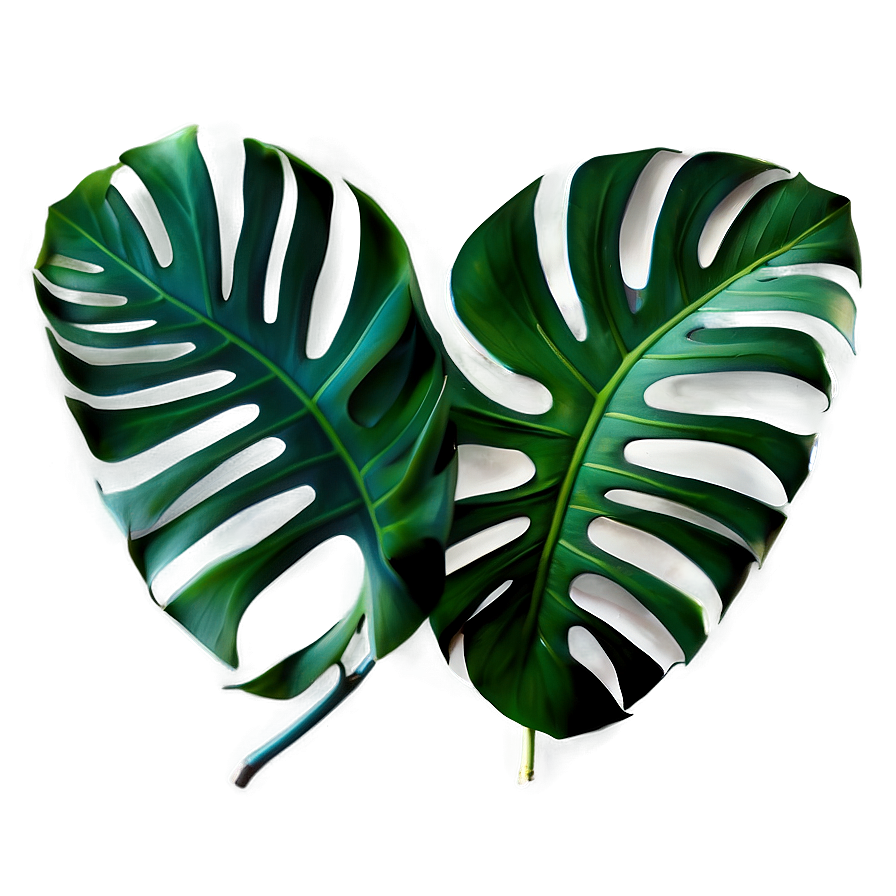 Elegant Monstera Leaf Png 05232024