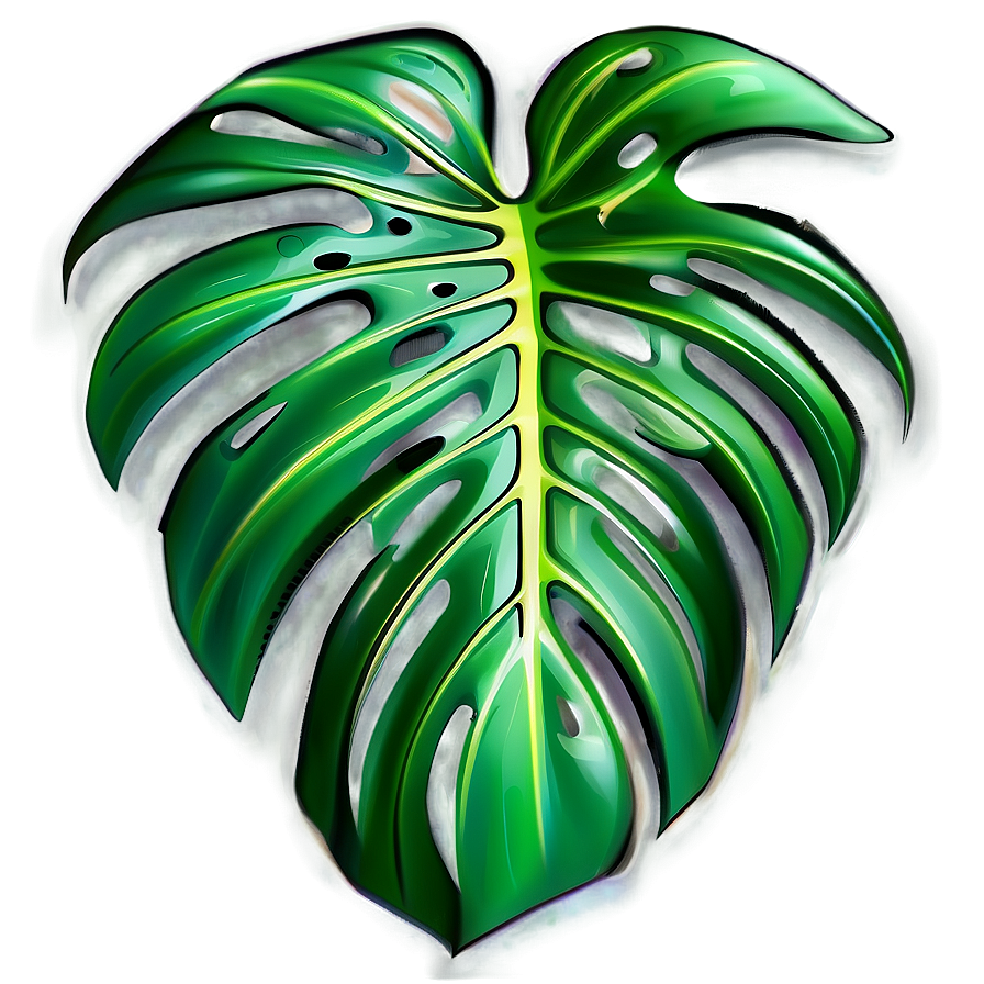 Elegant Monstera Leaf Png 05232024