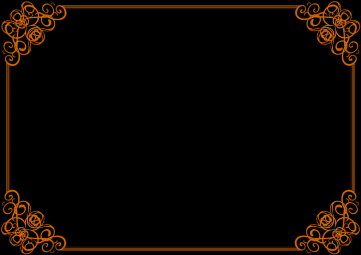 Elegant Orange Certificate Border