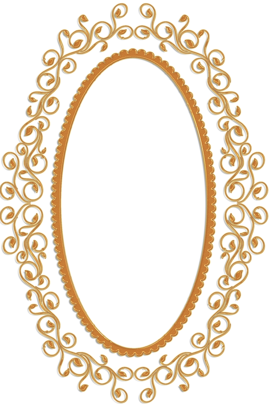 Elegant Oval Golden Frame